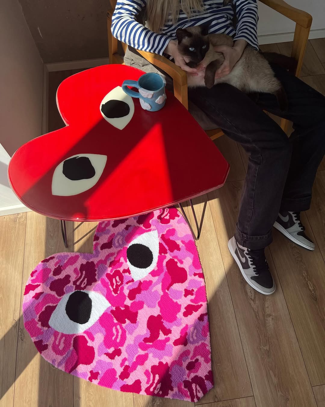 Tapetz Coração Camuflado Pink