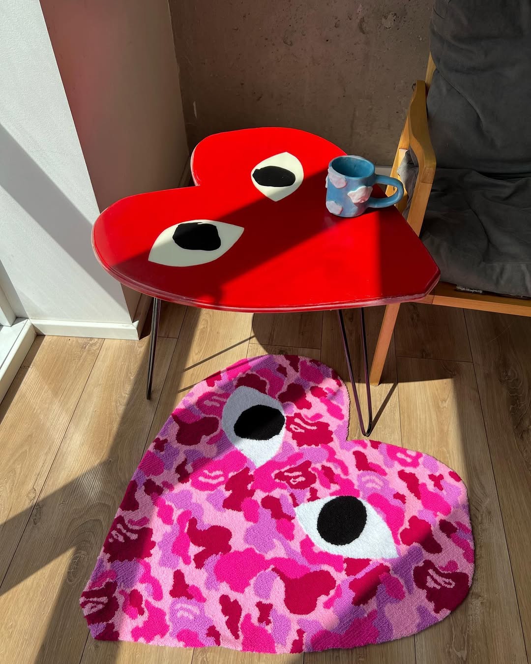 Tapetz Coração Camuflado Pink