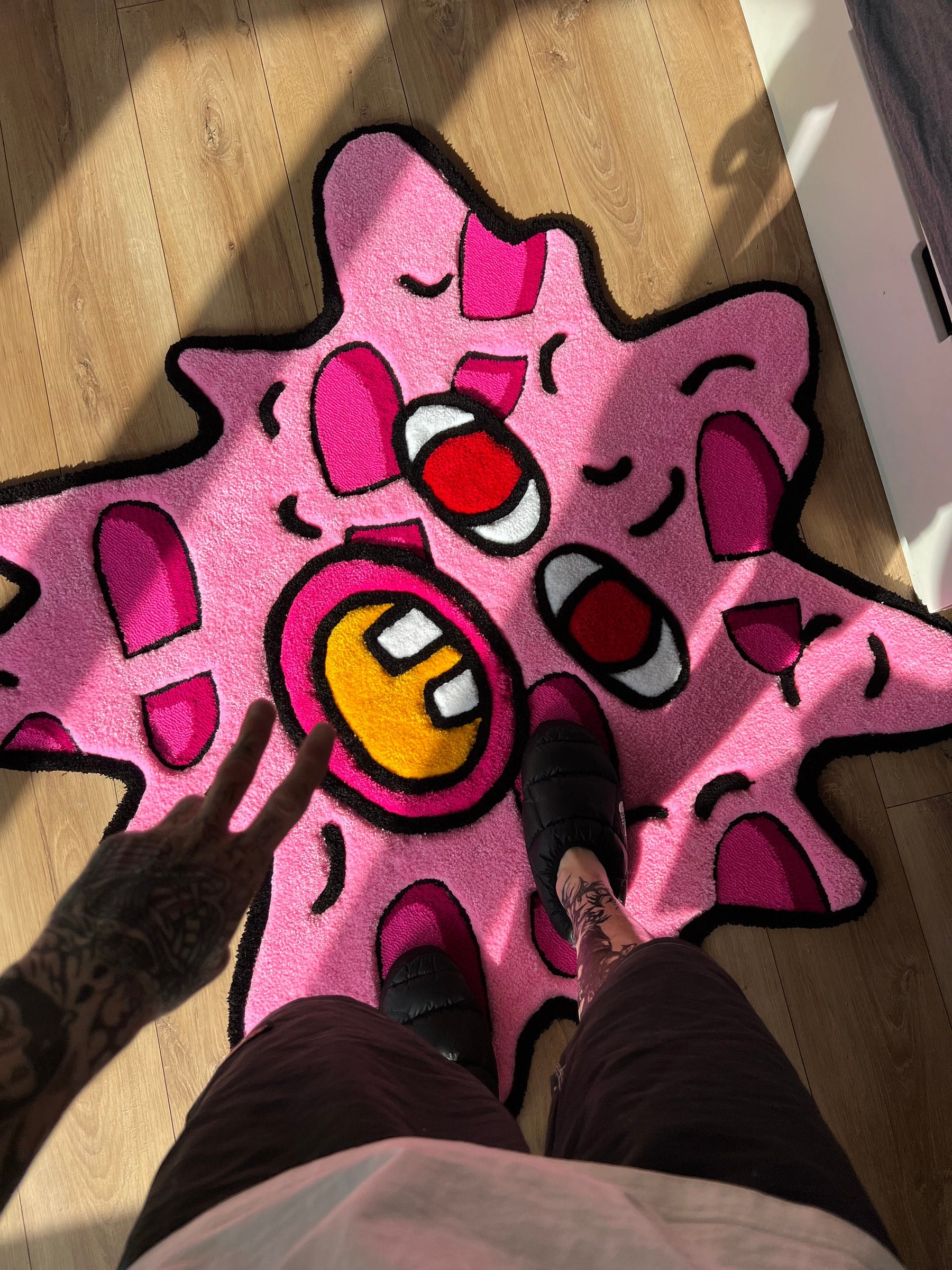 Tapetz Pink Psicodelic Star 3D