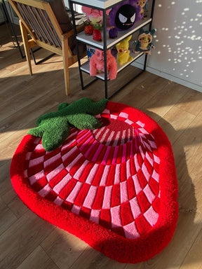 Tapetz Morango Abstrato 3D