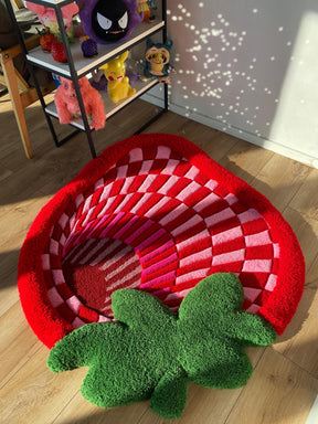 Tapetz Morango Abstrato 3D