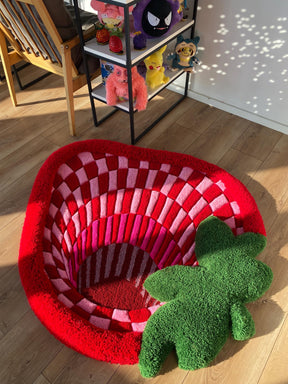 Tapetz Morango Abstrato 3D