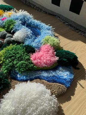 Tapetz Grama Musgo & Rio 3D