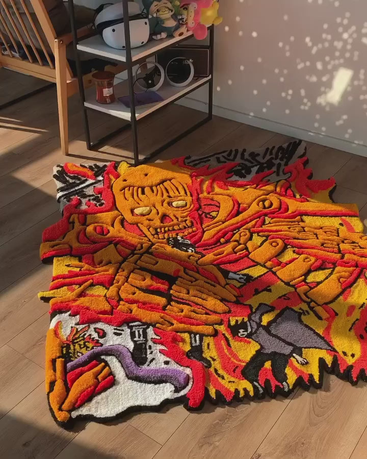 Tapetz Esqueleto Em Chama